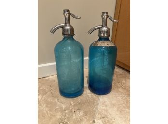 Blue Vintage Seltzer Bottle