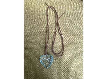 Pono By Joan Goodmen Acrylic Heart Rope Necklace