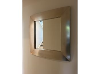 Painted Silver Wood Mirror