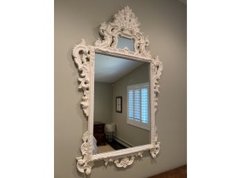 Stunning White Painted Wood Mirror