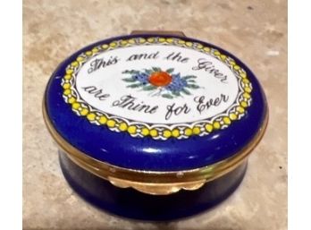 This And The Giver Are Thine For Ever Trinket Box Made In England By Crummles Company