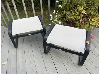 2 Brown Jordan Outdoor Ottomans