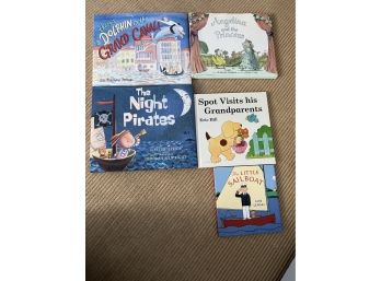 5 Kid Books: There's A Dolphin In The Grand Canal, Angelina Ballerina, The Night Pirates, Spot, Little Sailboa