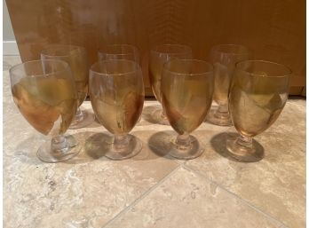 8- Randy Strong Gold Leaf Goblets