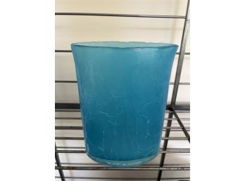 Crackle Blue Vase