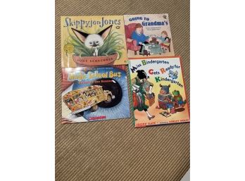 4 Kids Books: Skippy Jon Jones, Going To Grandma's, Magic School Bus, & Miss Bindergarten