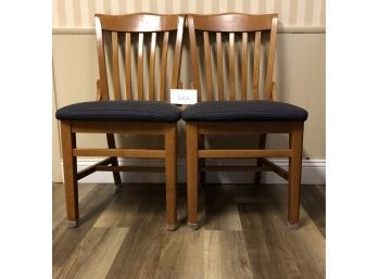 Set Of Two Navy Kitchen Chairs/ Lot 2 Of 3