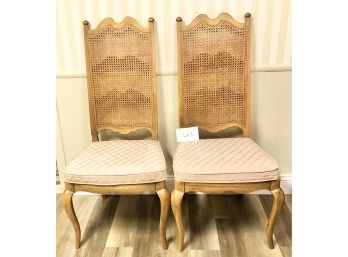 Set Of 2 Caned Dining Room Chairs/ Lot 1 Of 3