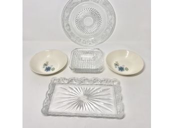 Lot Of Cut Glass And 2 Bowls