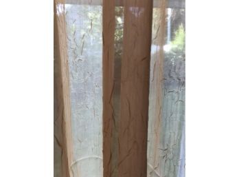 8 Panels Of Butterscotch/amber Colored Sheer Curtains