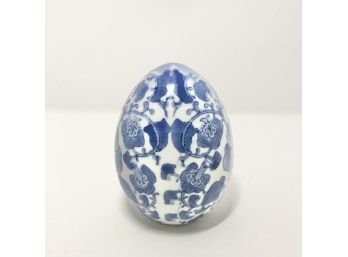 Blue & White Egg