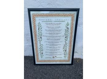 Italian Proverbs Print