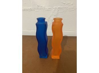 2 Glass Vases