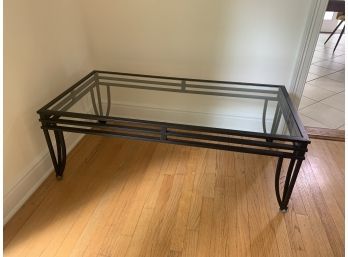 Metal/Glass Black Coffee Table