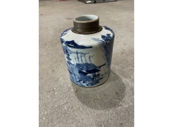 Ceramic Blue And White Vessel