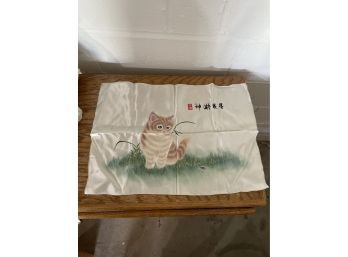 Embroidery Cat On Fabric