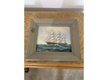 Ship Painting On Wood