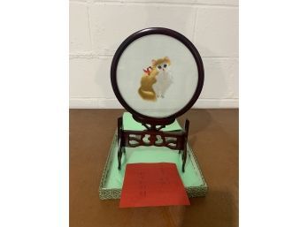 Embroidery Cat On A Stand