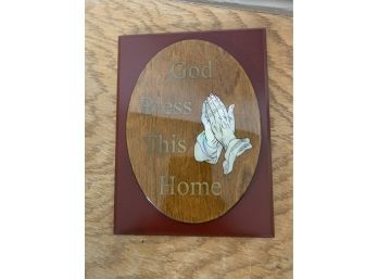 Gold Bless This Home Plaque