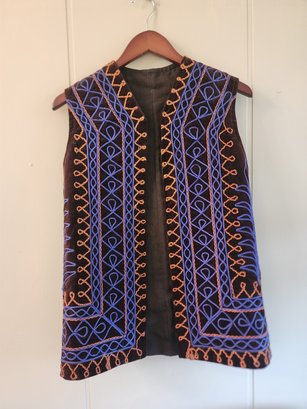 INCREDIBLE 1970'S HAND MADE EMBROIDERED MENS VEST