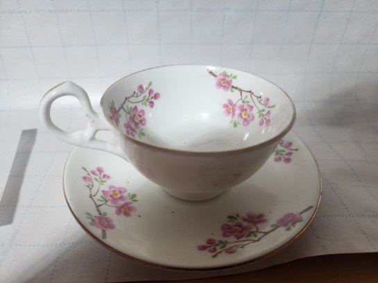 #238 Old Rose English Teacup And Saucer