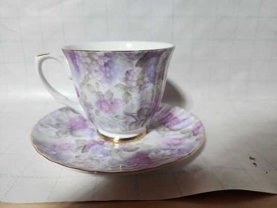 239 Purple Staffordshire Teacup English