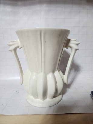 White USA Porcelain Vase Marked SCF