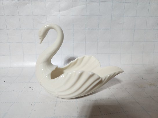 Small White Lenox Swan Dish