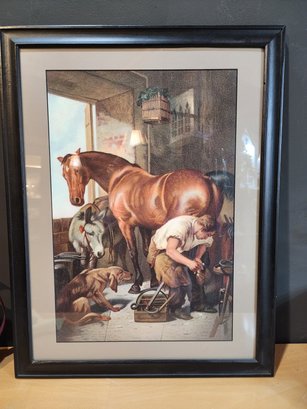 Beautiful Framed And Matted Print Of Pears Blacksmith.