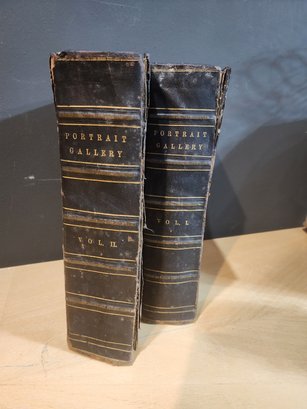 1873 2 Volume Portrait Gallery Books