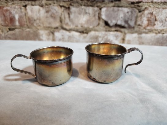 2 Small Sterling Silver Cups