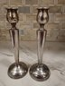 #1 Pair Of Sterling Silver Weighted Candlesticks