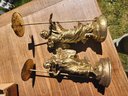 #17 PAIR OF ANGEL GOLD CANDLE HOLDERS