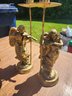 #17 PAIR OF ANGEL GOLD CANDLE HOLDERS