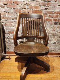 1800'S ANTIQUE OAK DESK CHAIR  LOCAL PICK UP