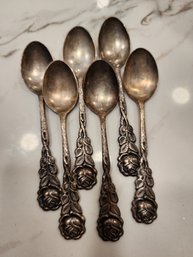 BEAUTIFUL SET OF 6 ANTIQUE SPOONS EP 90 WILL SHIP