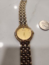 LADIES BULOVA GOLD WATCH VINTAGE