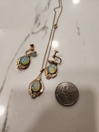 1950'S COSTUME JEWELRY SET WILL SHIP