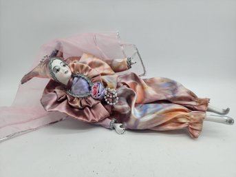 Collectable Harlequin Hand Painted Doll