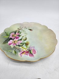 Signed E. Fox Limoges Hand Painted Plate From France Antique