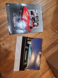 2 VINTAGE LARGE GARAGE CAR CALENDERS