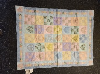 2 BEAUTIFUL BABY QUILTS, ONE HAND MADE ONE NOT