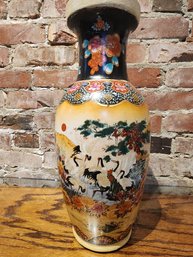 TALL JAPANESE SATSUMA VINTAGE VASE