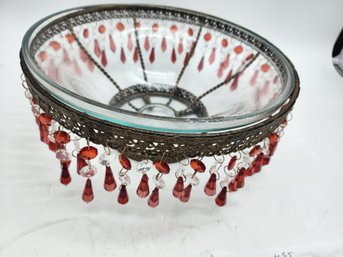 LARGE BOWL WITH CRYSTAL EMBELLISHMENT