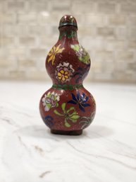 18TH CENTURY CHINESE GOURD SHAPED CLOISONNE SNUFF BOTTLE