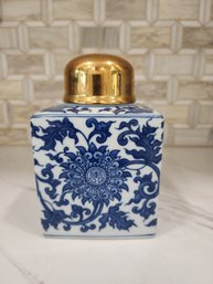 Bombay Co. Canister With Gold Lid