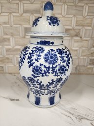 Blue And White Asian Ginger Jar