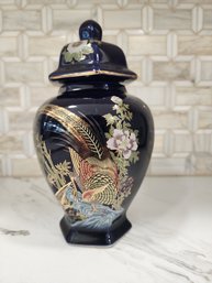 Pair Of Cobalt Colored Ginger Jars From Taiwan