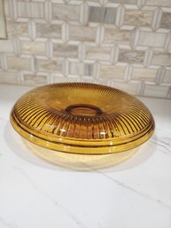 1970' S Amber Glass Dish