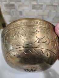 Awesome Stamped Chinese Antique Brass Bowl